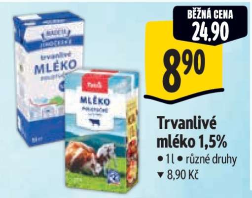 Trvanlivé mléko 1,5