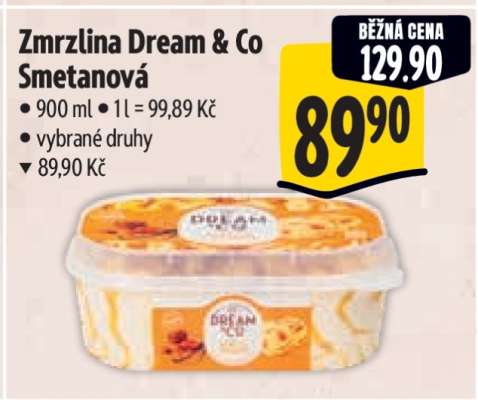 Zmrzlina Dream & Co. smetanová
