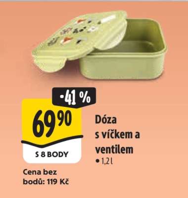Dóza s víčkem a ventilem