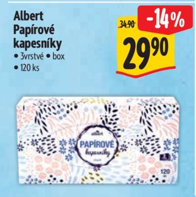 Albert papírové kapesníky