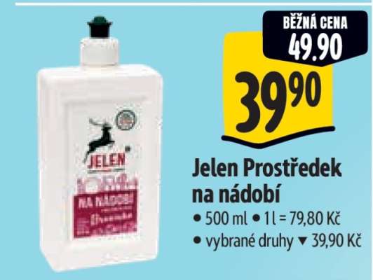 Jelen prostředek na nádobí