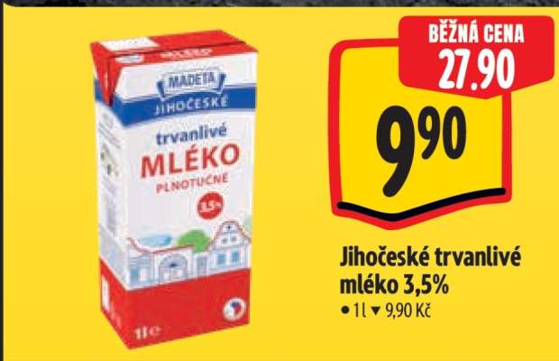 Jihočeské Trvanlivé mléko 3,5%