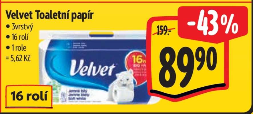 Velvet Toaletní papír