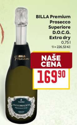 BILLA Premium Prosecco Superiore D.O.C.G. Extra dry