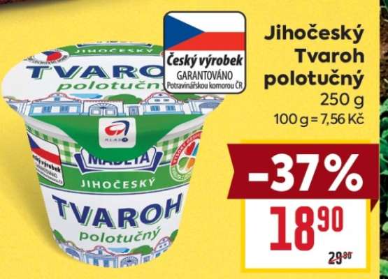 Jihočeský Tvaroh polotučný