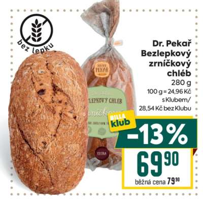 Dr. Pekař Bezlepkový zrníčkový chléb