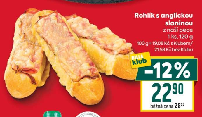 Rohlík s anglickou slaninou