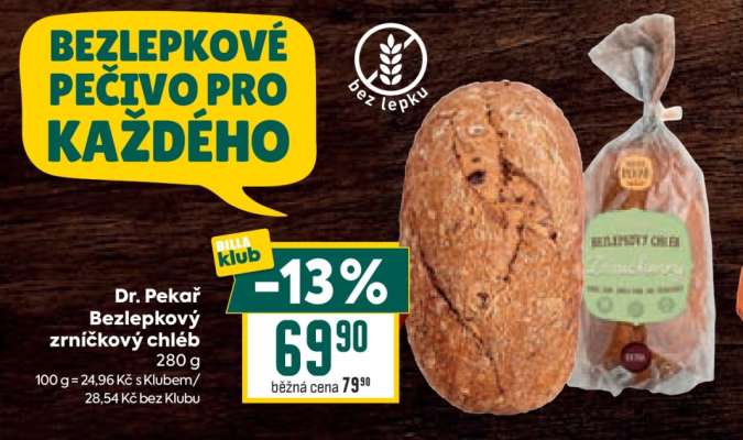 Dr. Pekař Bezlepkový zrníčkový chléb