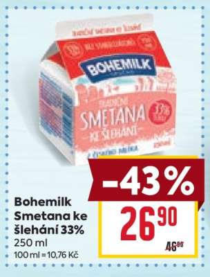 Bohemilk Smetana ke šlehání 33%