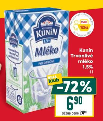 Kunín Trvanlivé mléko
