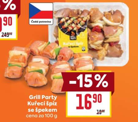 Grill Party Kuřecí špíz se špekem