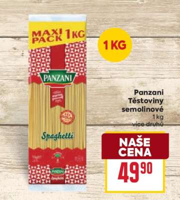 Panzani Těstoviny semolinové