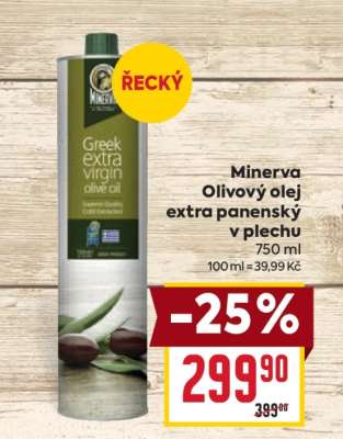 Minerva Olivový olej extra panenský v plechu