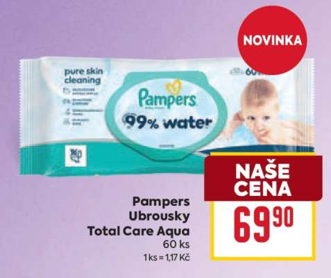 Pampers Ubrousky Total Care Aqua