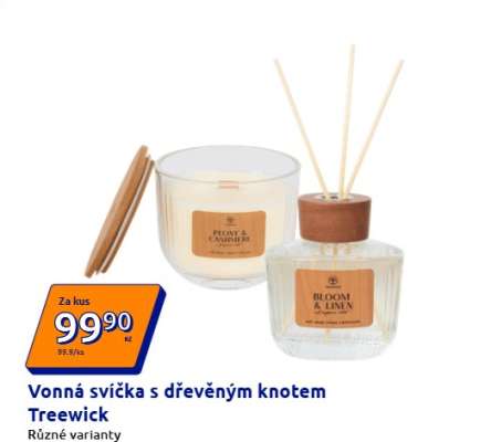 Vonná svíčka s dřevěným knotem