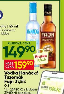 Vodka Hanácká Tuzemák Fajn 37,5%