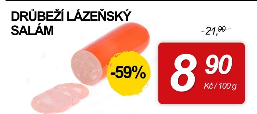 Drůbeží lázeňský salám