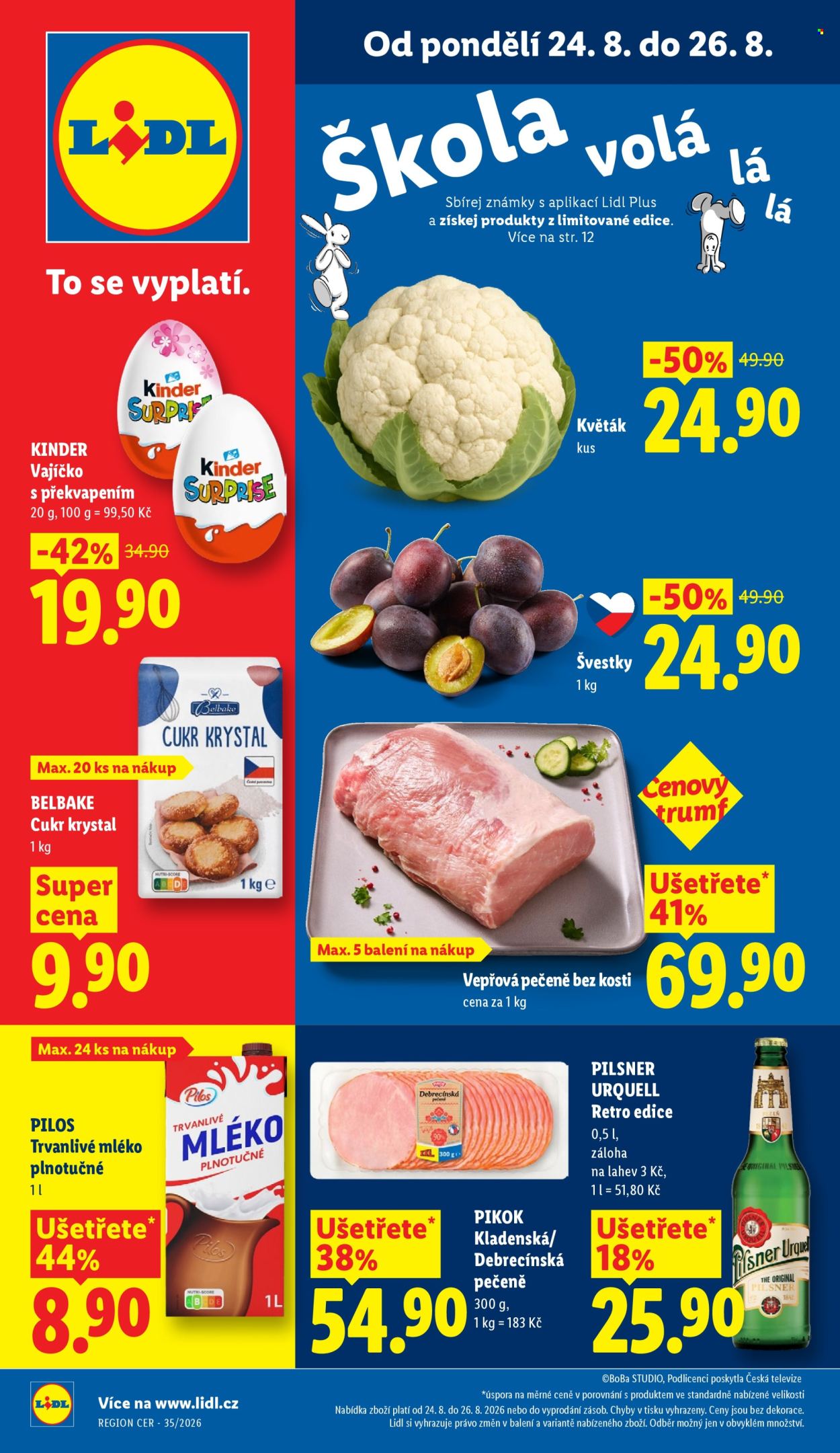 Leták Lidl - 24.8.2026 - 26.8.2026. Strana 1