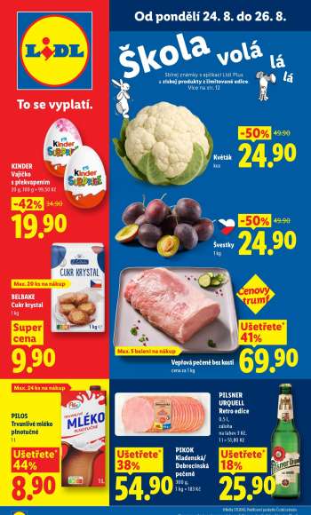 Leták Lidl - 24.8.2026 - 26.8.2026.