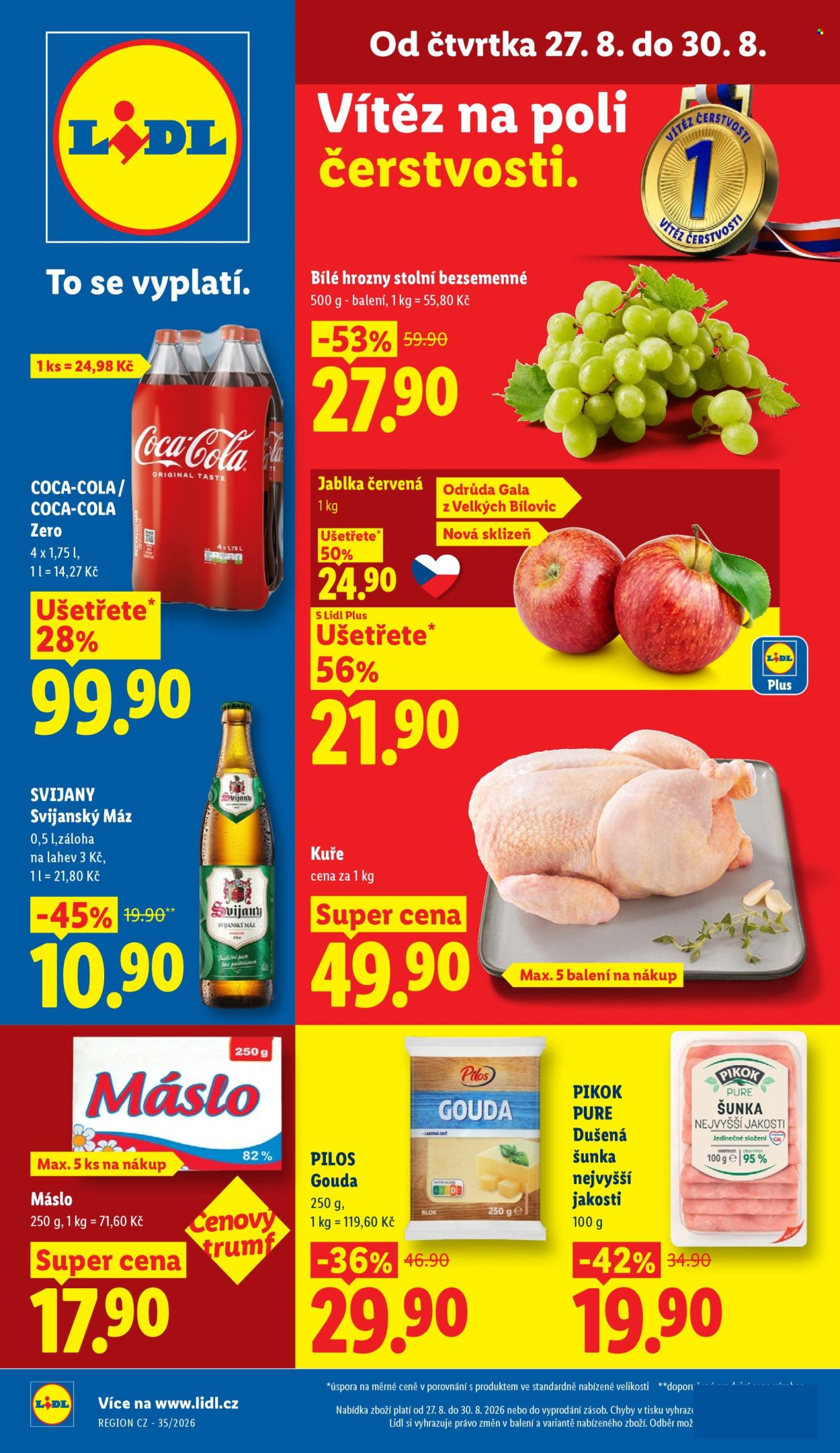 Leták Lidl - 27.8.2026 - 30.8.2026. Strana 1