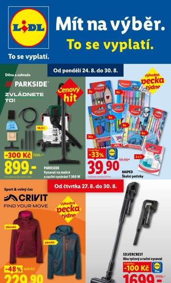 Leták Lidl - 23.8.2026 - 30.8.2026.