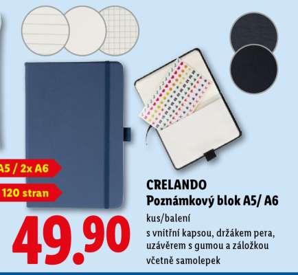 Crelando Poznámkový blok A5/A6