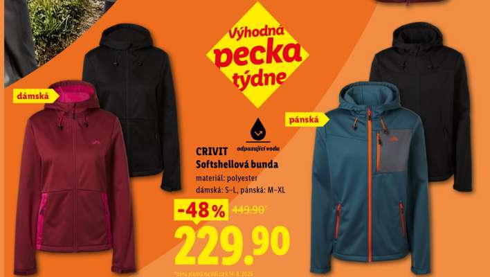 CRIVIT SOFTSHELLOVÁ BUNDA