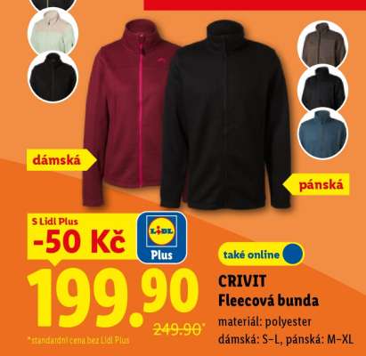 CRIVIT FLEECOVÁ BUNDA