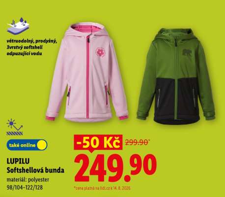 LUPILU SOFTSHELLOVÁ BUNDA