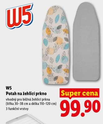 W5 Potah na žehlící prkno