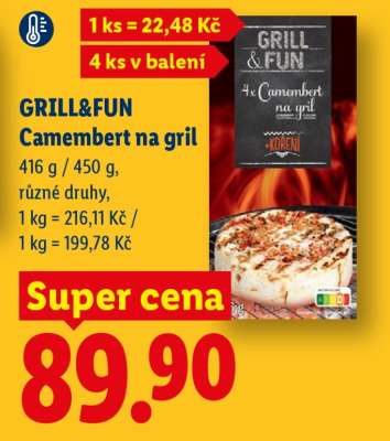GRILL&FUN Camembert na gril