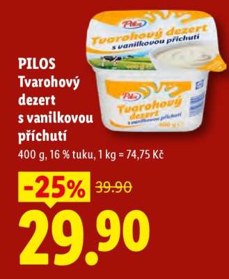 Pilos Tvarohový dezert s vanilkovou příchutí