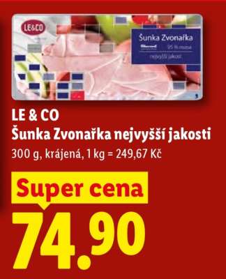 Le & Co Šunka Zvonařka nejvyšší jakosti