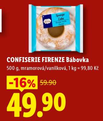 CONFISERIE FIRENZE Bábovka