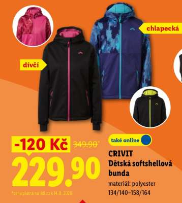 CRIVIT Dětská softshellová bunda