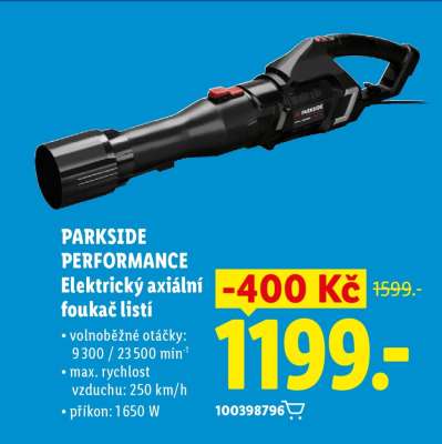 PARKSIDE PERFORMANCE Elektrický axiální foukač listí