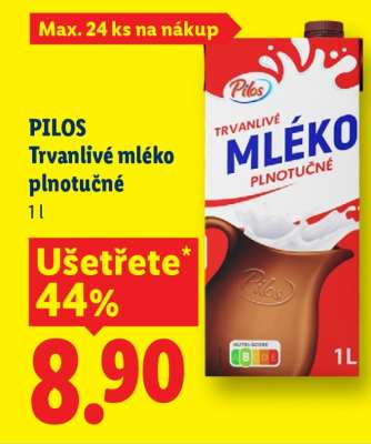 PILOS TRVANLIVÉ MLÉKO PLNOTUČNÉ