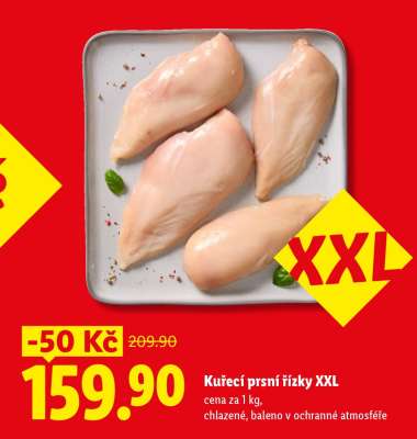 KUŘECÍ PRSNÍ ŘÍZKY XXL