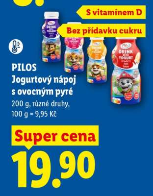 PILOS Jogurtový nápoj s ovocným pyré