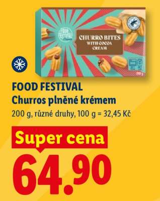 FOOD FESTIVAL Churros plněné krémem