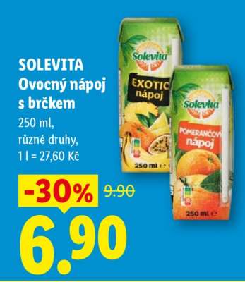 Solevita Ovocný nápoj s brčkem