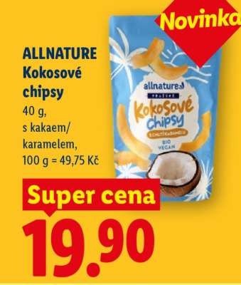 ALLNATURE Kokosové chipsy