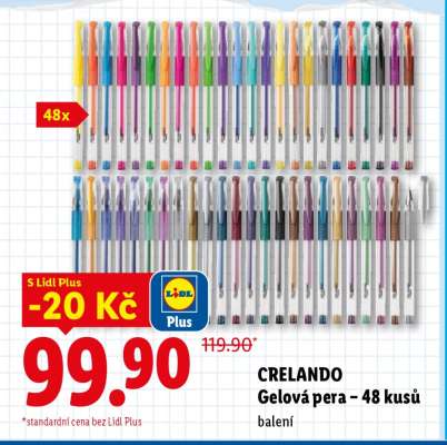 CRELANDO Gelová pera – 48 kusů