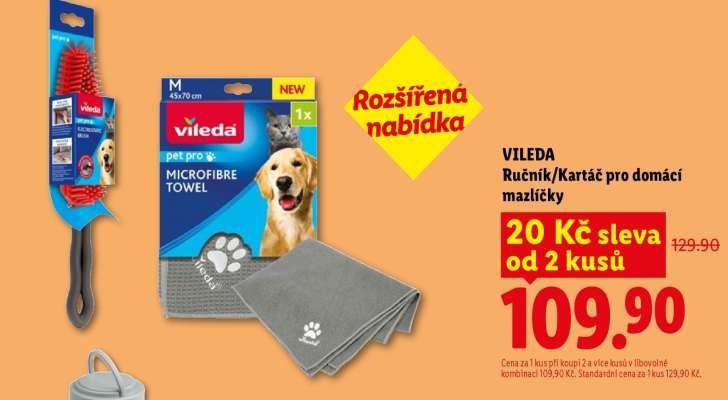 VILEDA Ručník/Kartáč pro domácí mazlíčky
