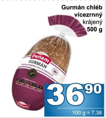 Gurmán chléb vícezrnný krájený