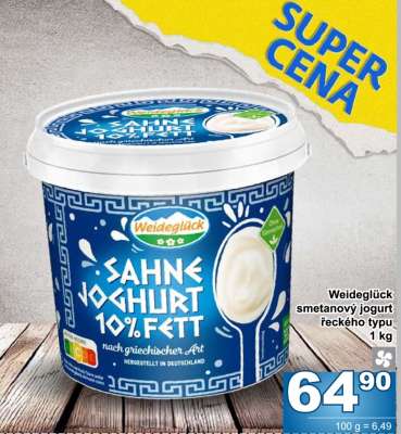 Weideglück smetanový jogurt řeckého typu
