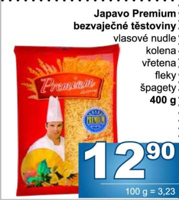 Japavo Premium bezvaječné těstoviny