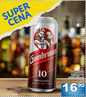 GAMBRINUS ORIGINÁL 10 světlé výčepní