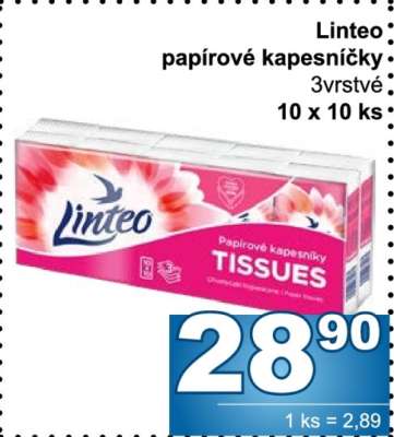 LINTEO Papírové kapesníčky