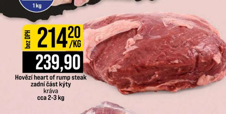Hovězí heart of rump steak